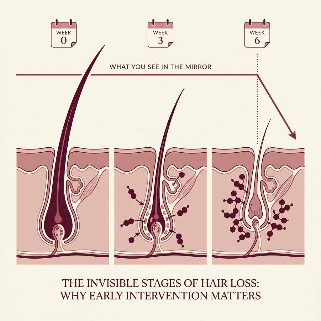 The invisible stages of hair loss — why early intervention matters